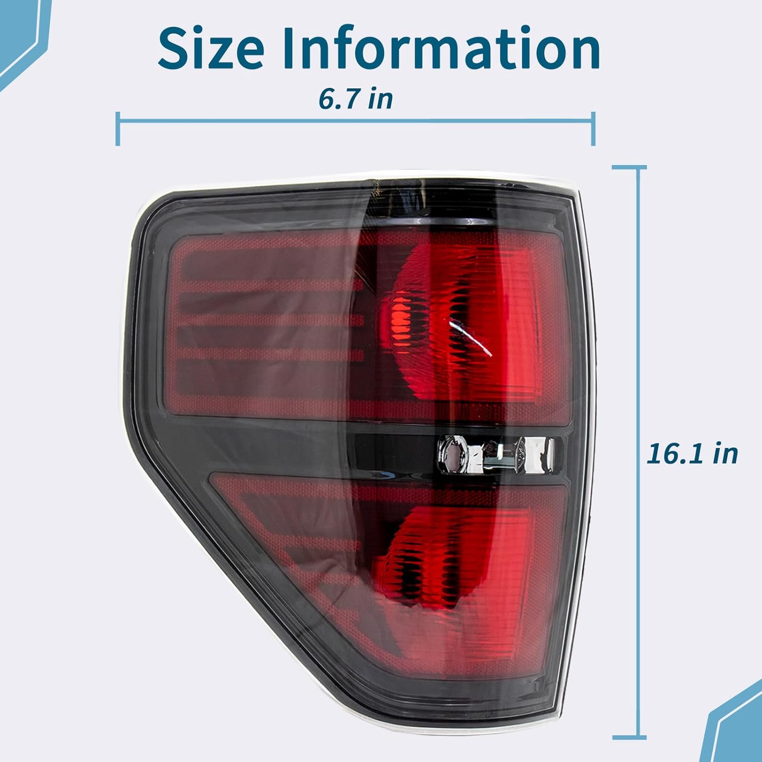 VPIMOZO Brake Tail Light Assembly Compatible With 2009 2010 2011 2012 2013 2014 Ford F150 Rear taillights Pickup Truck Smoked (Driver and Passenger Side)