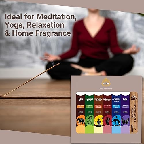 Miniatura 4 de Juego de 120 varillas de incienso aromáticas hechas a mano con 6 aromas relajantes, perfectas para el hogar, meditación, yoga y relajación, incluye