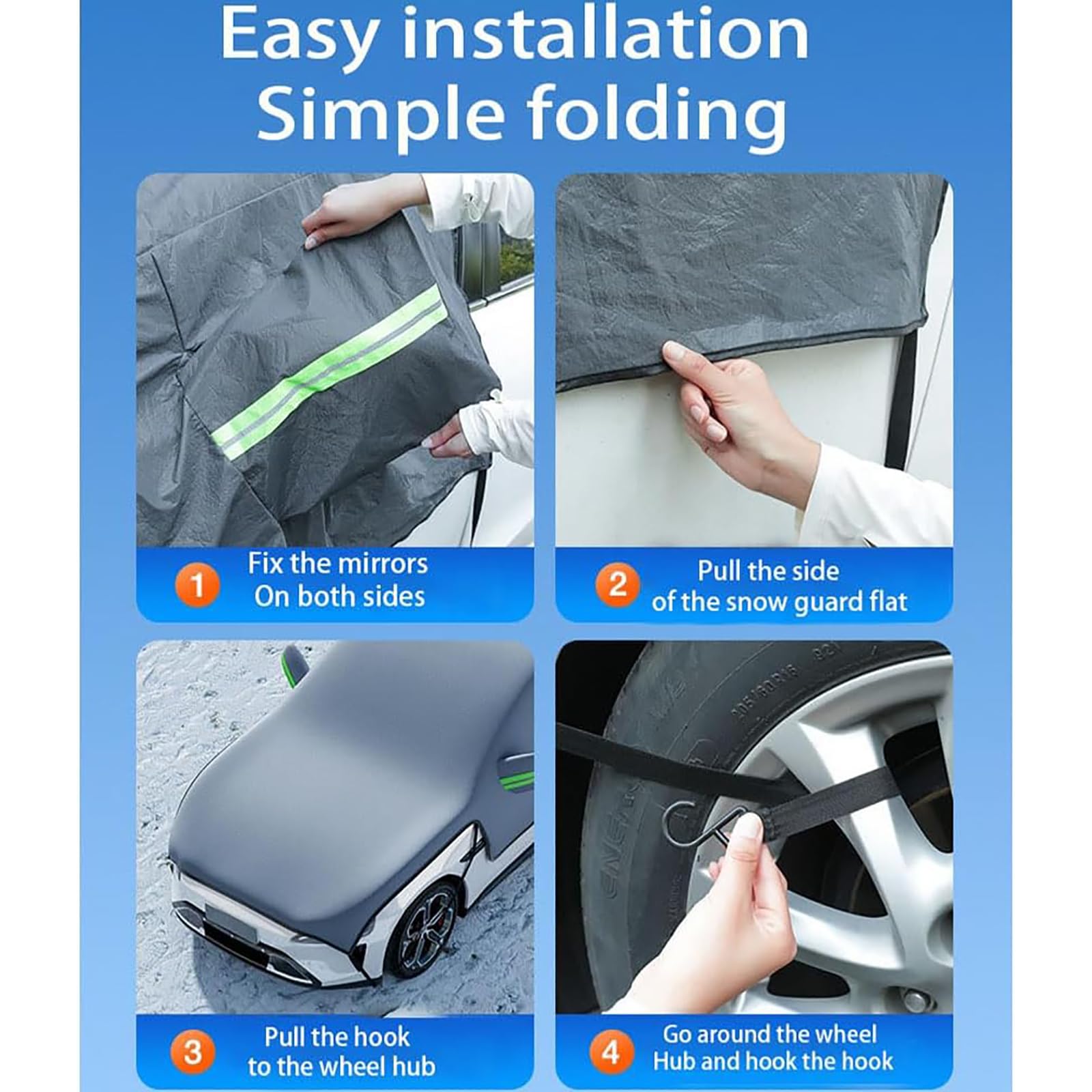 Couverture Pare Brise Voiture Hiver pour Fiat Fullback 2016+, Protecteur Pare Brise Voiture, ProtèGe Pare Brise Hiver, BâChe Pare Brise Protection Couverture Repliable,L/240 * 150cm