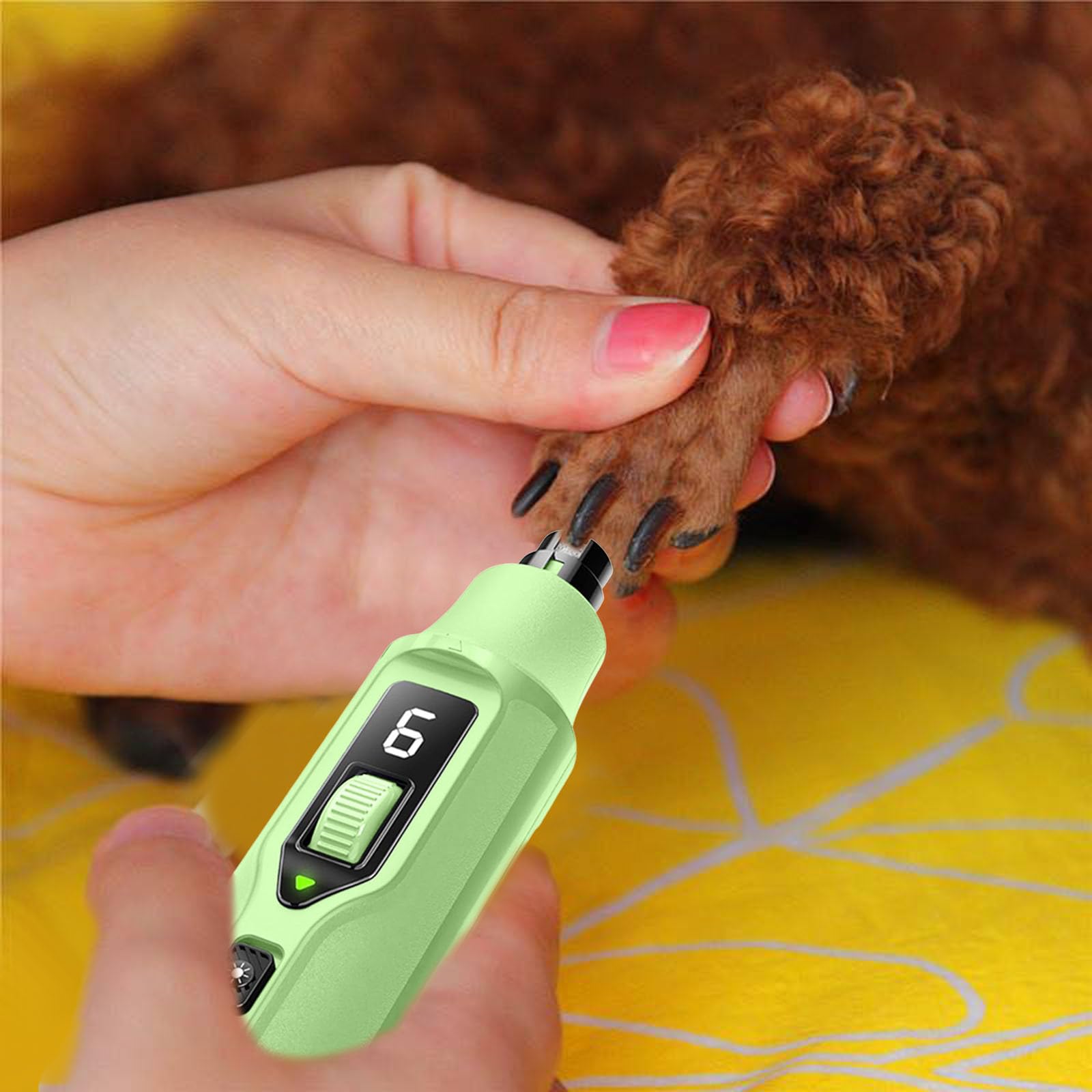 Con Collector 7 potente cortaúñas para perros y gatos y grandes características, luz LED y control manual, silencioso y recargable 3395