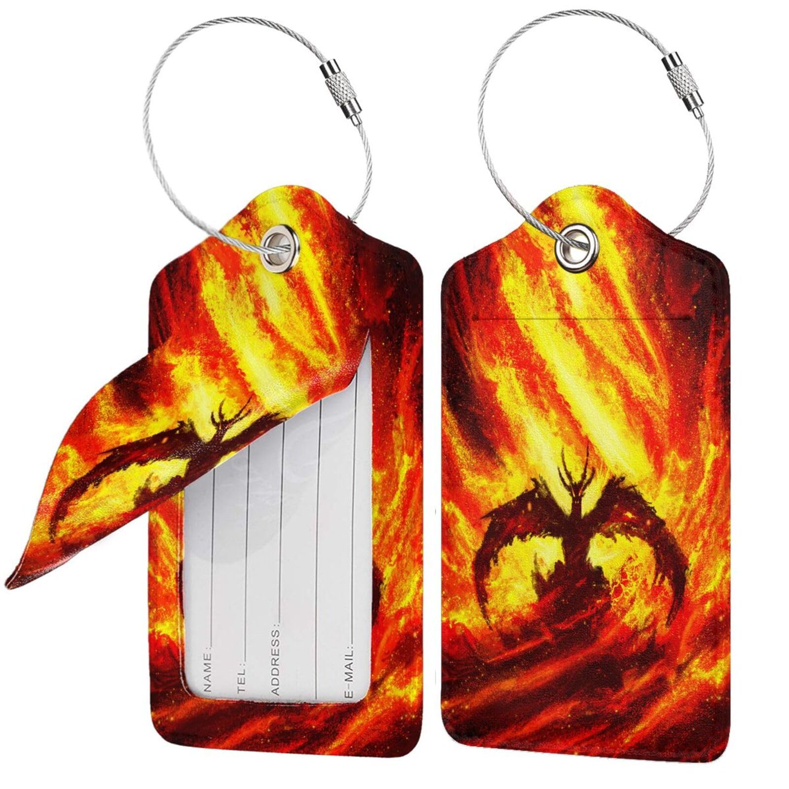 Fintie Lot De 2 étiquettes De Bagage, étiquette D'identification