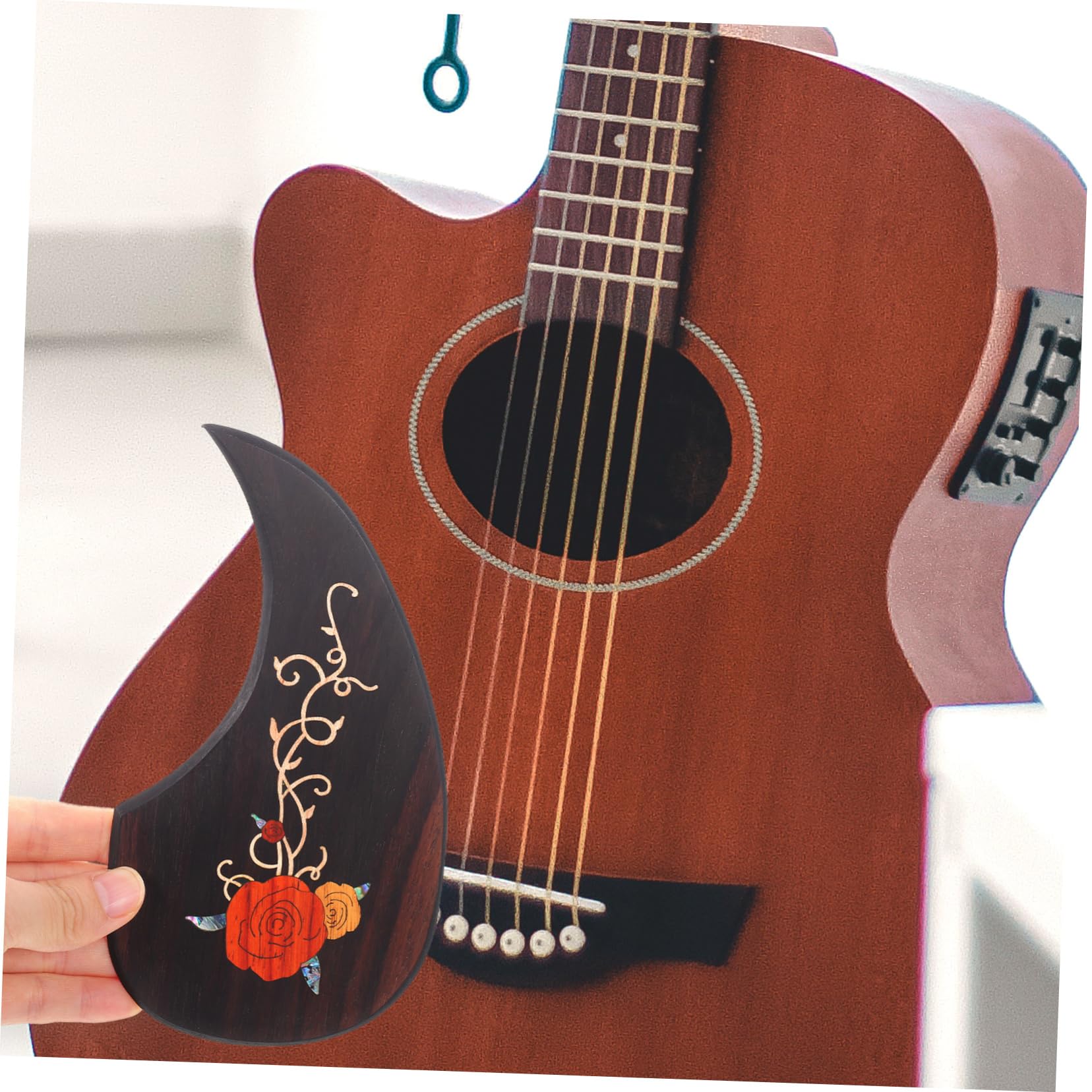 SUPVOX 4 Piezas Golpeador De Guitarra Pastilla De Guitarra Pastillas De Guitarra Púas De Guitarra Para Guitarra Eléctrica Guitarra Electrica Tablero De Guitarra Mosaico Palo De Rosa