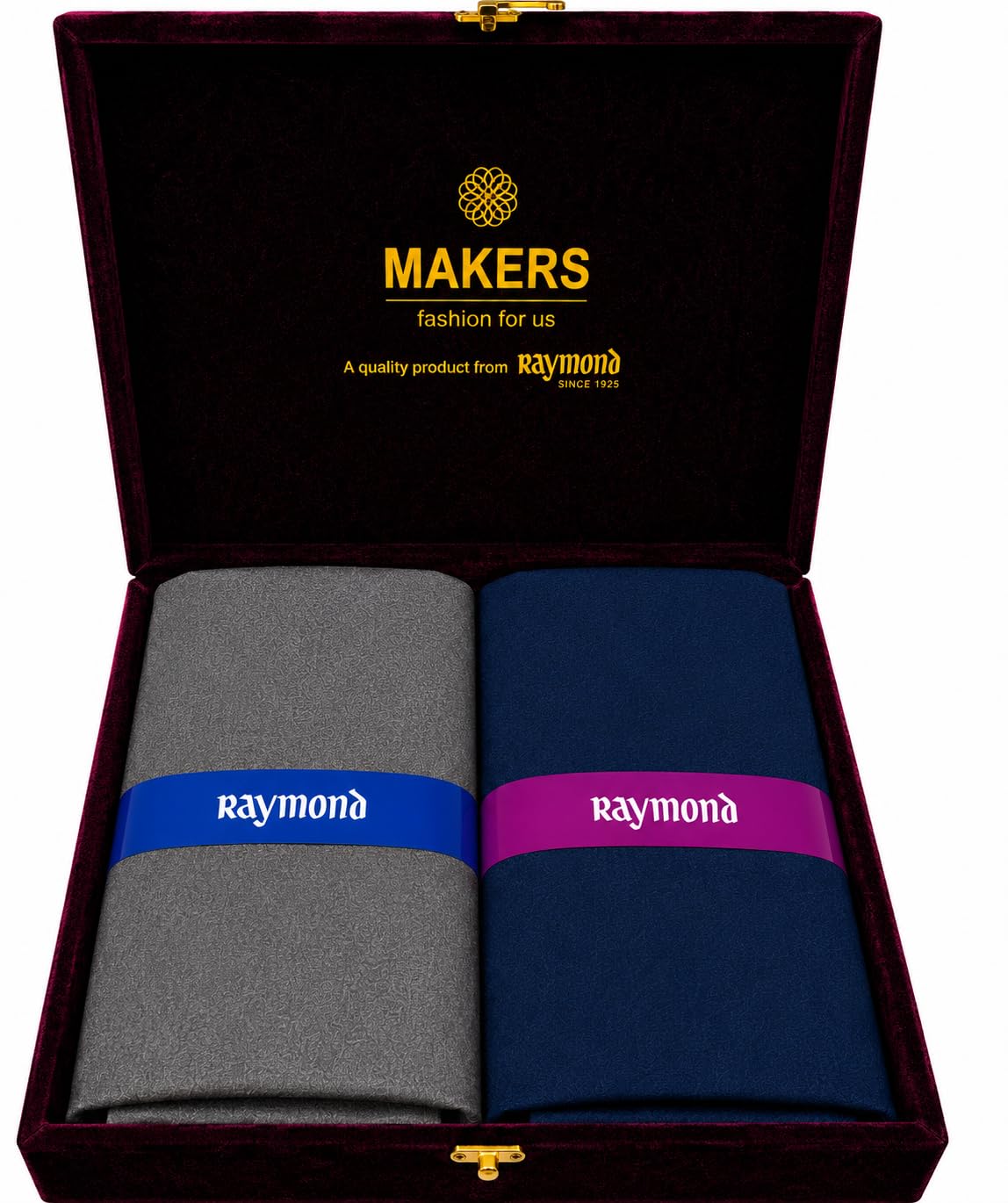 raymond fabrics Makers Men's Designer Unstitched Shirt & Trouser Fabric Combo | Premium Tailoring Fabric Set with Elegant Storage Case | Formal & Occasion Wear Collection-picture-48