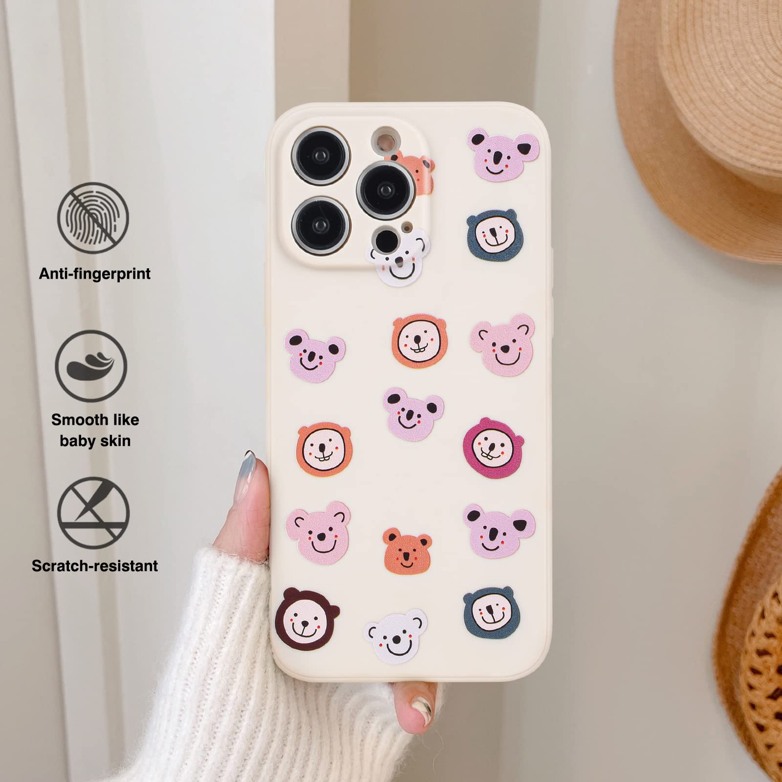 Newseego Custodia Compatibile con iPhone 11 - Simpatico Orso Modello Cartoon per Ragazze Donne, Sottile Morbido Silicone Liquido Custodia Protettiva Antiurto