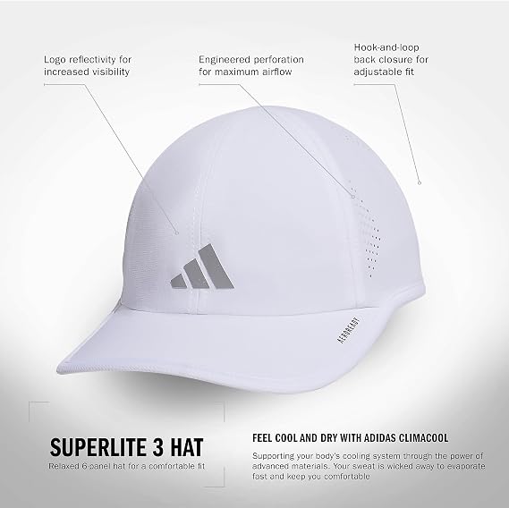 adidas Women's Superlite Hat Lightweight Moisture-Wicking Cap for Workout and Training