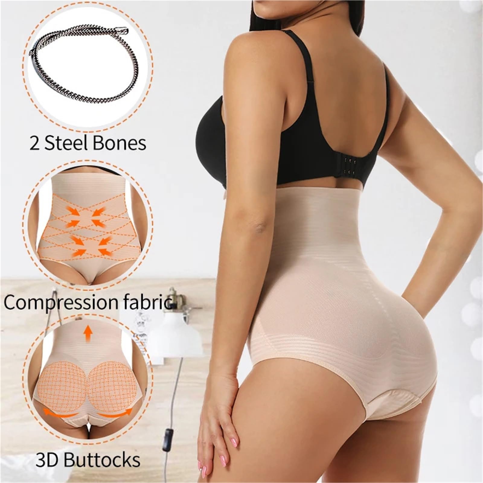 Guaina Contenitiva Donna 1 Pezzo di Corsetto Dimagrante for la Vita, Sollevatore di Glutei, Intimo Modellante, Corsetto Modellante for la Pancia, for Perdere Peso, Mutandine a Vita Alta
