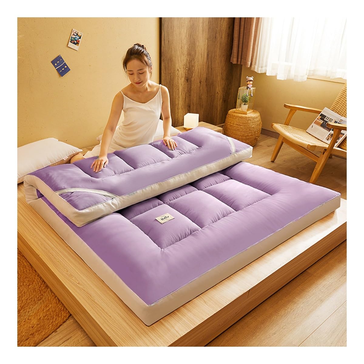Mattress Pad Purple Pillow Top Mattress Twin Mattress Pad Extra Thick  Alternative Down Pillow Top Mattress Topper Breathable Queen King Hotel  Quality