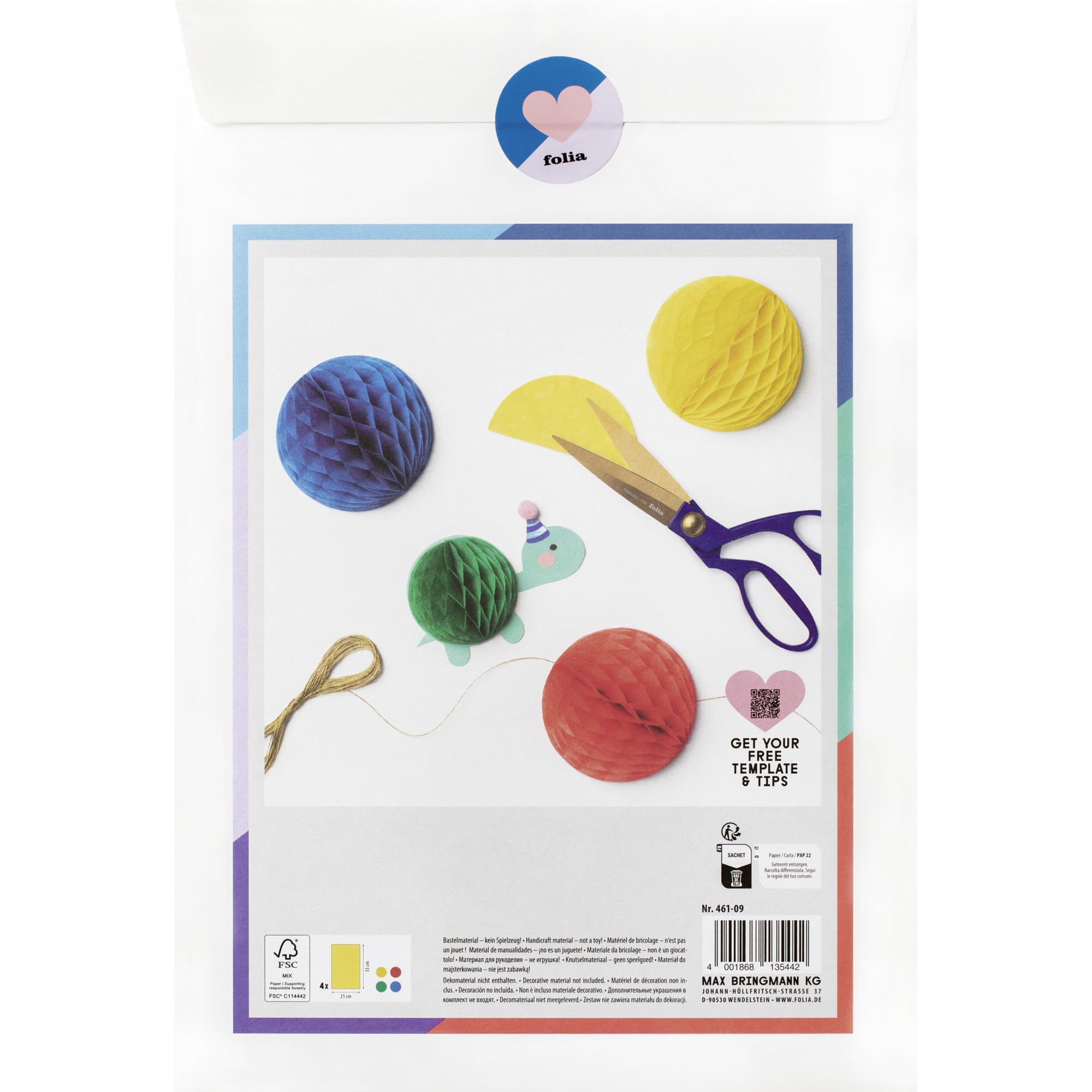 Image secondaire de Papier Nid d'Abeille BASIC - 4 Couleurs pour Bricolage Créatif