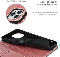 Vista 46 de Havaya Funda para iPhone 13 Pro Max y iPhone 12 Pro Max, cartera compatible con magsaf 2 en 1, desmontable magnética con tarjetero y ranura trasera