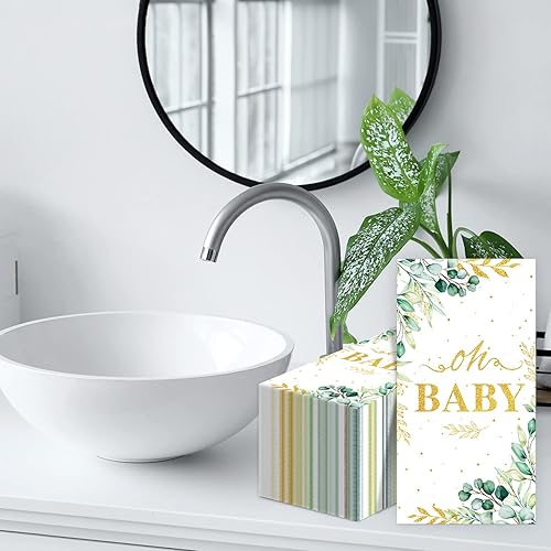 Miniatura 4 de Servilletas de eucalipto, toallas de mano de salvia floral, toallas desechables de hojas para baño, cocina, fiesta de hojas de verano, novia, baby