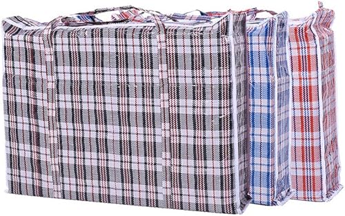 Juego de 3 bolsas de almacenamiento jumbo con cremalleras y asas. Tamaño 27"x25"x5"