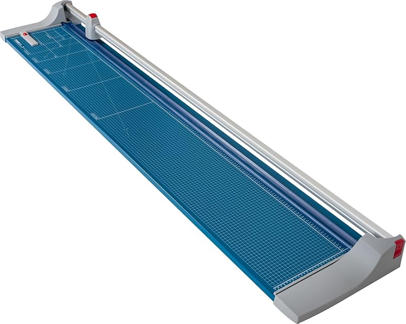 Cortadora con ruedas Dahle 472 Premium, longitud de corte de 72", capacidad para 12 hojas, autoafilable, abrazadera automática, cortador de papel de ingeniería alemana