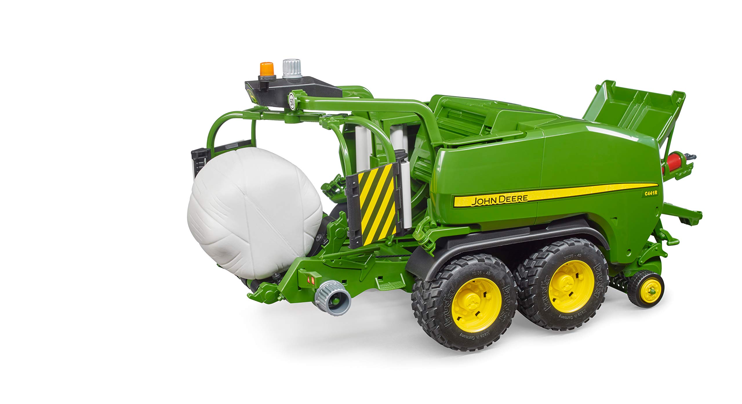 bruder 02032 - Combinación empacadora-encintadora de pacas redondas John Deere C441R - 1:16 Granja, agricultura, tractor, remolque, cosechadora, empacadora-encintadora, accesorios para cosechadoras