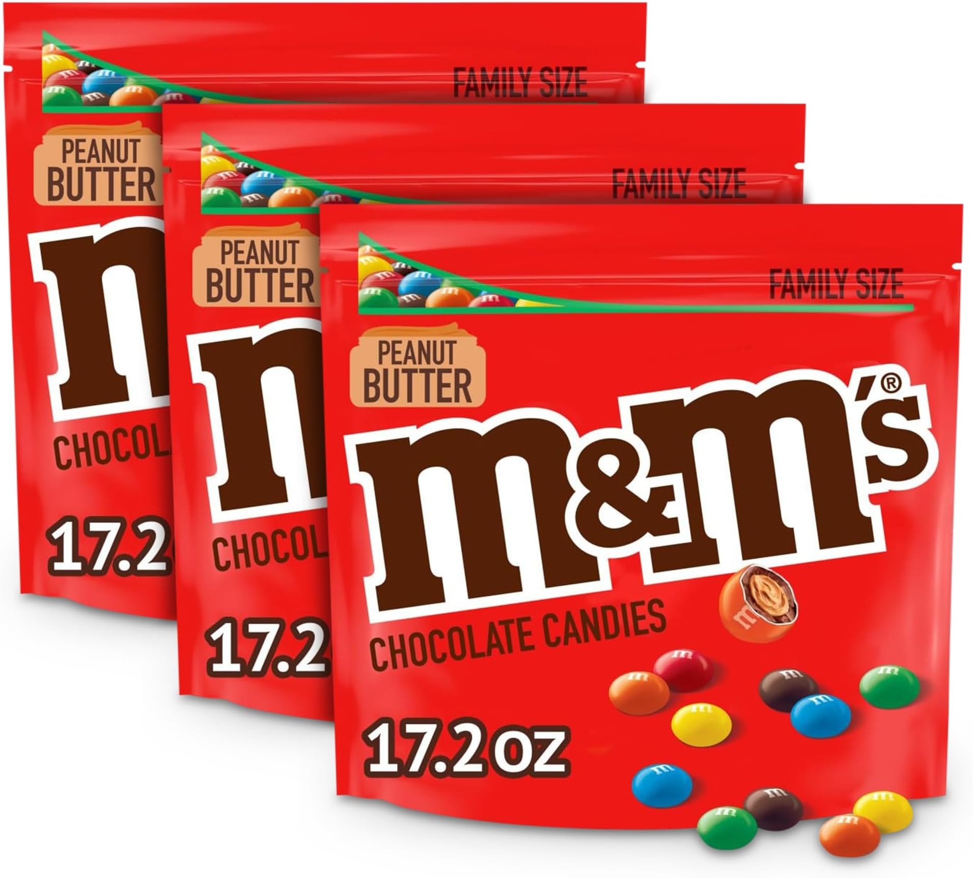 Peanut butter & milk Chocolate Family & Movie Night Snacks, 17.2 Oz (3 Pack, Peanut Butter)