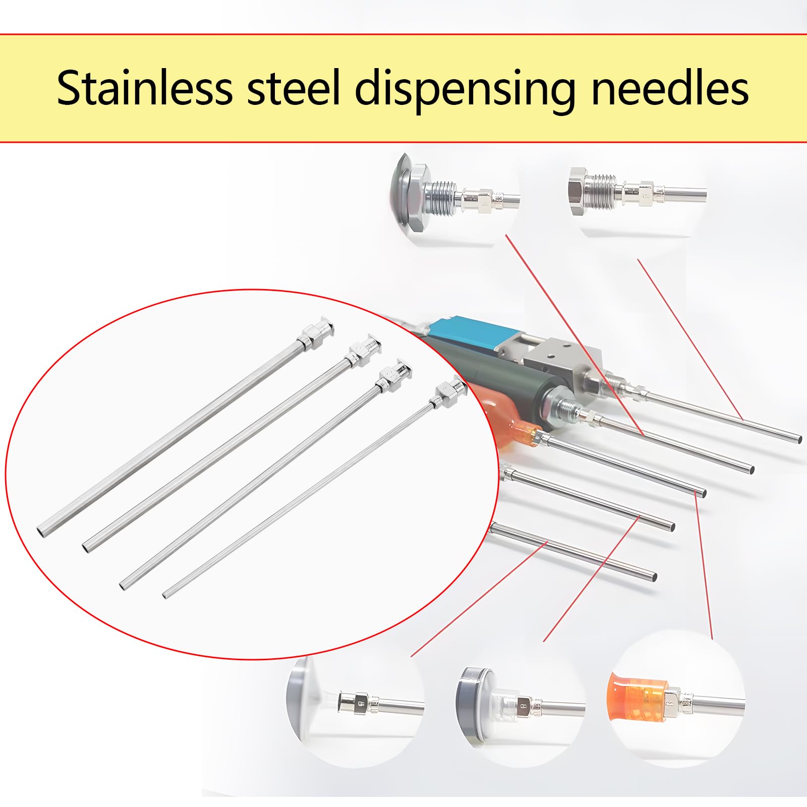 12 Stück Edelstahl-Dosiernadeln 112 mm Gesamtlänge 8 G/10 G/12 G/14 G stumpfe Nadeln für den industriellen Einsatz und Experimente Silber