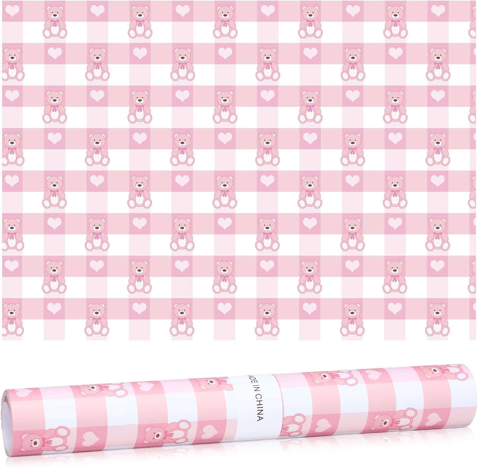 Gersoniel 10 Sheets Drawer Liners for Dresser Scented Drawer Liners Non Adhesive Scented Paper for Fragrant Home Shelf Closet(Baby Talcum Powder Scent,Bear)