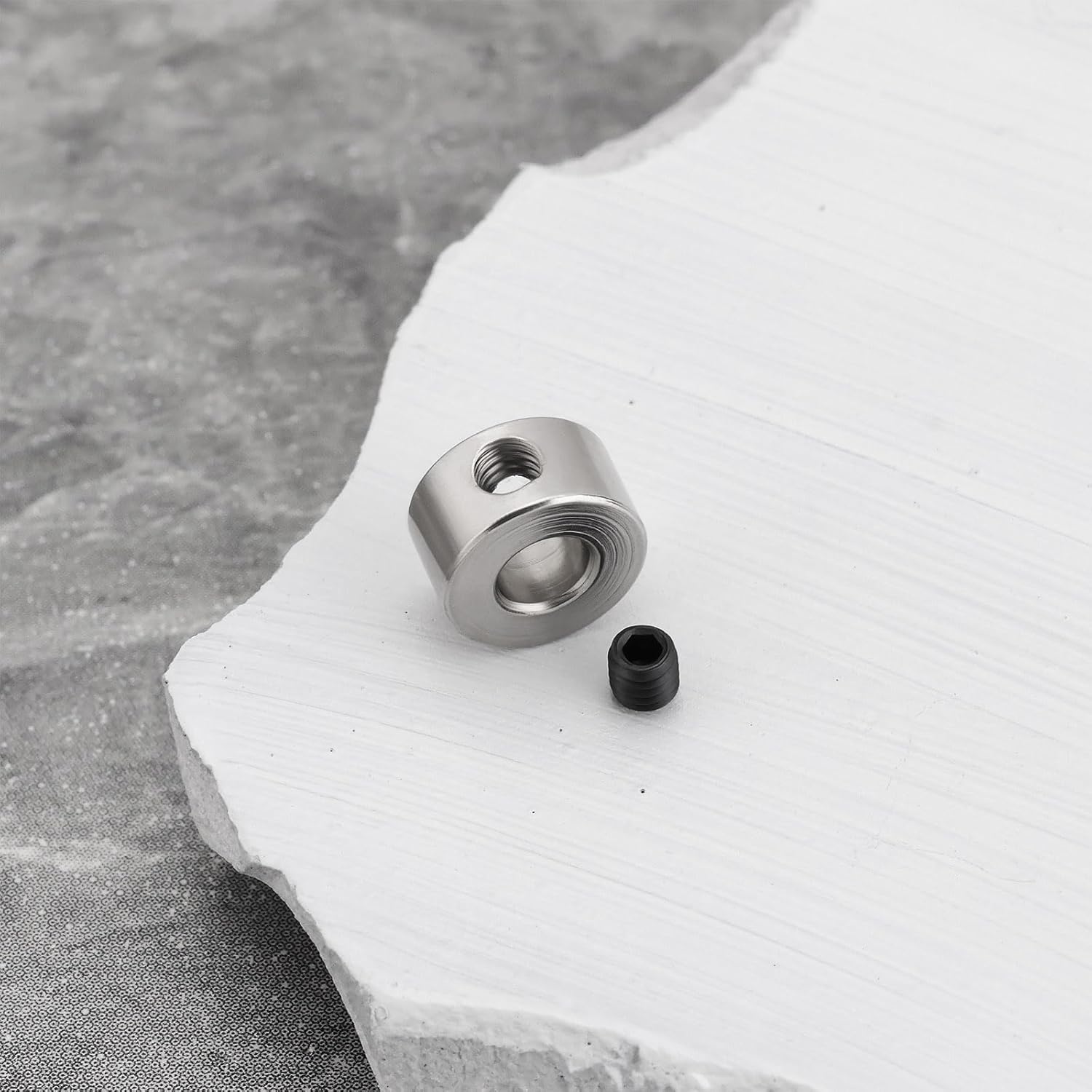 20pcs 4mm Quick Release Locating Rings Metal Clamping Collars with Grub Screw for Automotive Robotics and Manufacturing Silver