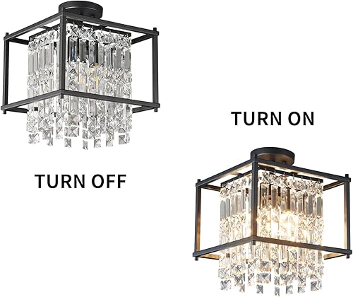 Miniatura 86 de LMQNINE Modernas lámparas colgantes negras para isla de cocina, lámpara de araña de cristal, iluminación colgante ajustable de granja para comedor