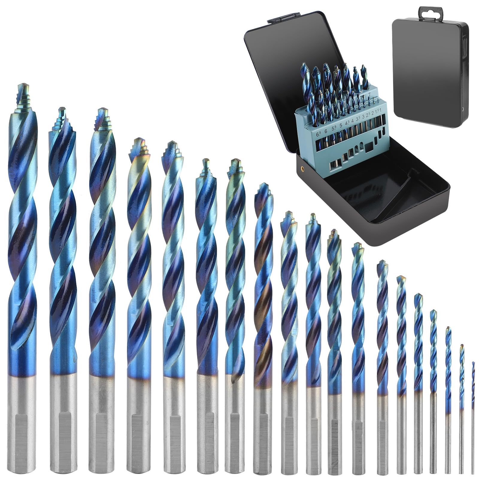 Cobalt Drill Bit Set - 19 Piece, M35 HSS -1