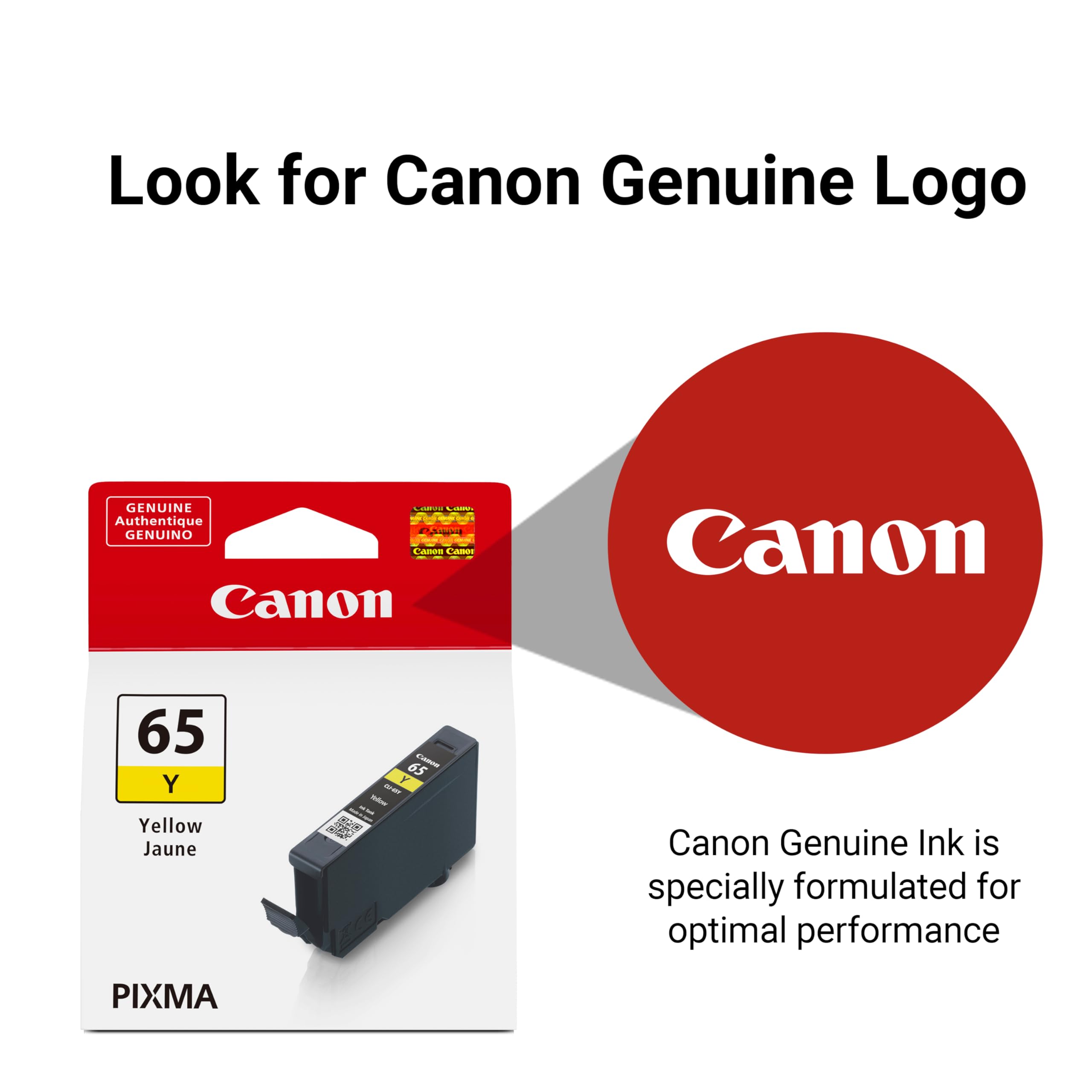 Amazon.com: Canon CLI-65 Genuine Yellow Ink Tank, Compatible