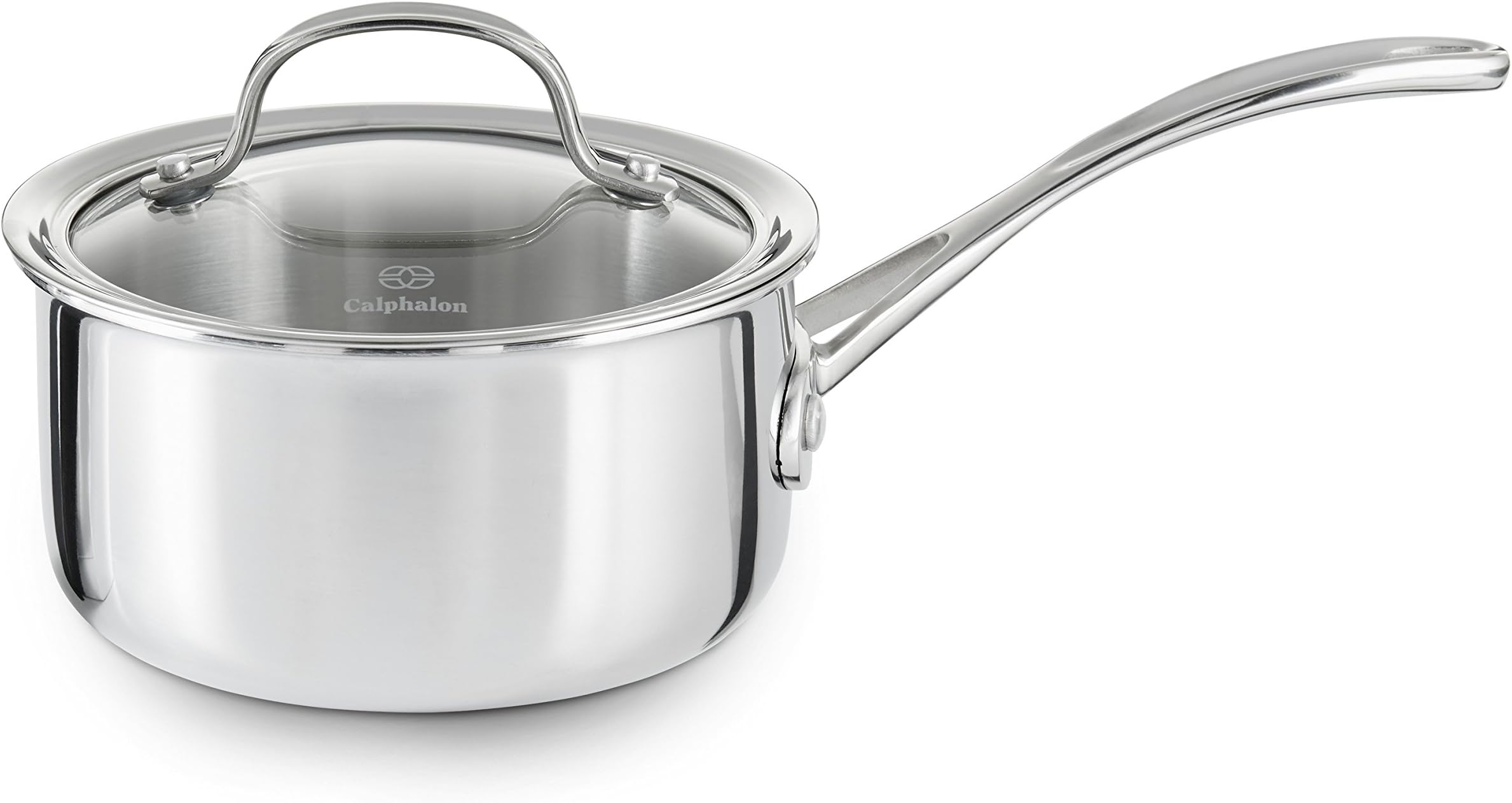 Calphalon Tri-Ply Stainless Steel 1-1/2-Quart Sauce Pan with Cover