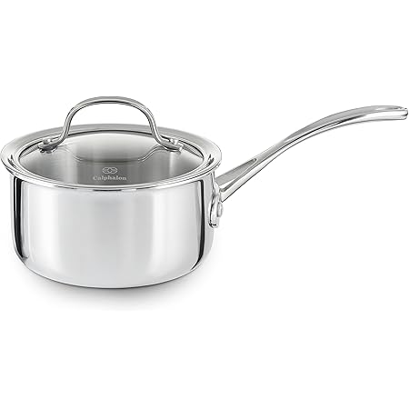 Calphalon Tri-Ply Stainless Steel 1-1/2-Quart Sauce Pan with Cover