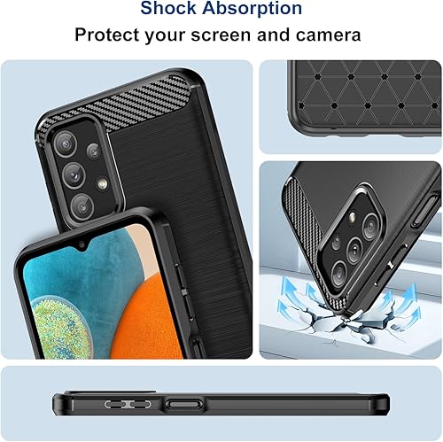 Miniatura 5 de Qiinogow Funda compatible con Samsung Galaxy A23 4G5G, funda delgada para teléfono con absorción de golpes, funda protectora de goma TPU de fibra de