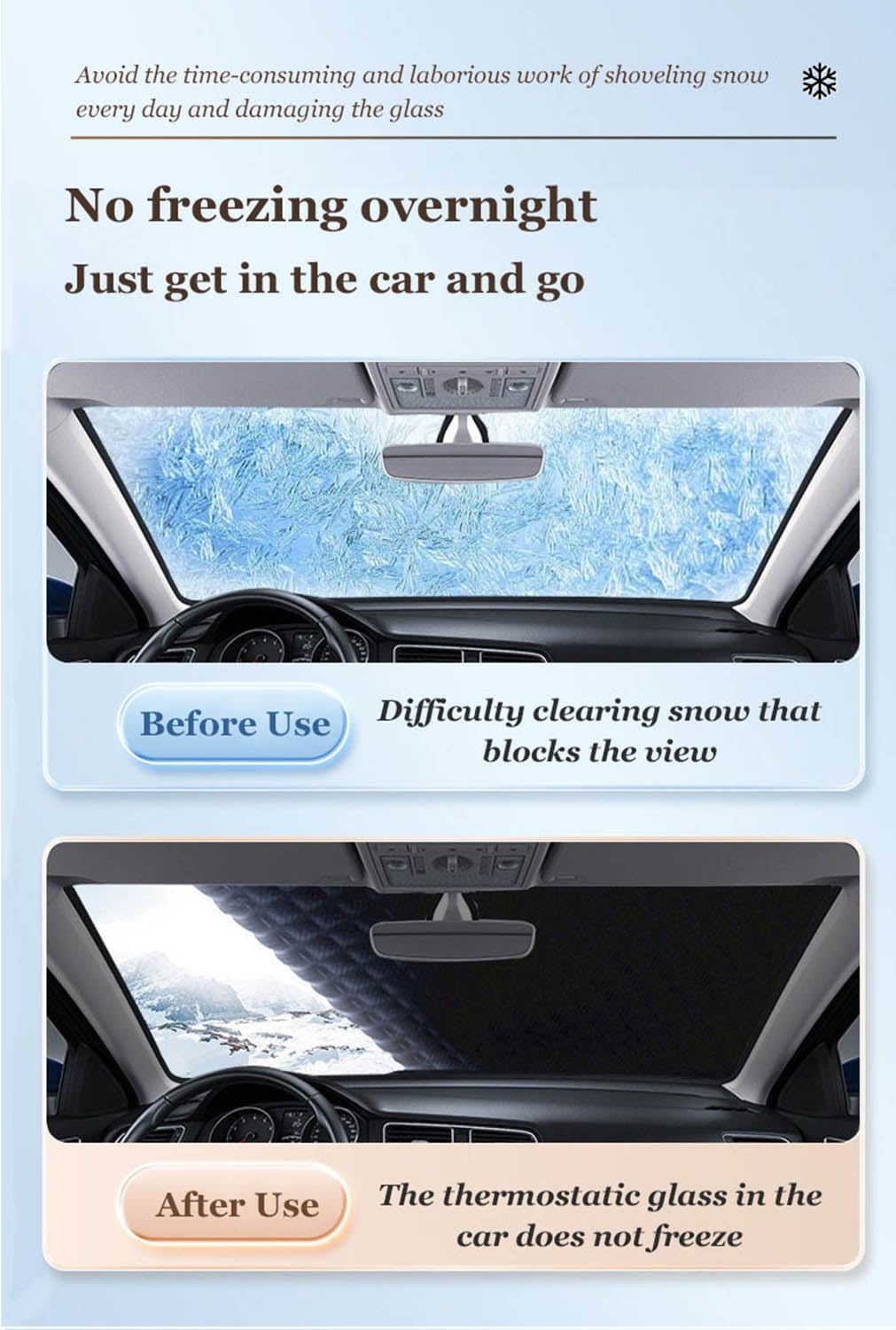 Car Windscreen Cover for Winter for Subaru Outback 2021 2022 2023 Windscreen Covers Frost Snow Covers Windshield Frost Cover A 230 * 145(Normal/B 245 * 145)