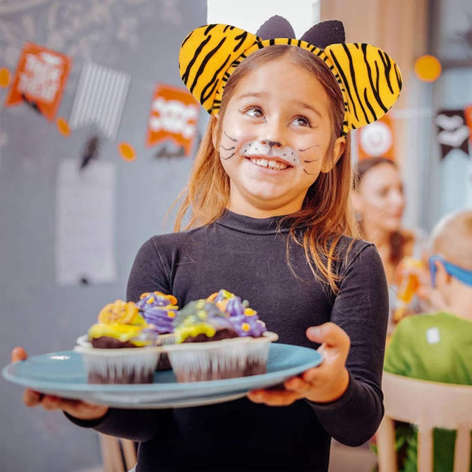 10 Pezzi Animali Orecchie Fasce, Fascia per Orecchie di Animale Cartone Animato, Fascia per Capelli in Maschera per Animali da Festa, Festa a Tema Compleanno Carnevale per Adulti per Bambini
