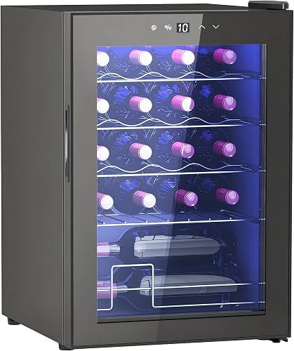 Cave à Vin 20 Bouteilles 53L Réfrigérateur à Vin Silencie HOMCOM