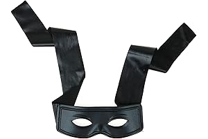 Skeleteen Halloween Black Mask for Halloween Parties, Bank Robber Costume Accessories, Masquerade Balls Burglar Thief