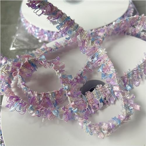 Miniatura 7 de Cinta de flores moradas, ribete floral para manualidades, envoltura de regalos, decoración del hogar, lazos de invitación de boda, coronas,