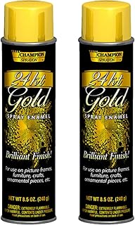 Chase 8-1/2-Ounce Brilliant Finish Metallic Spray Enamel, 24-Karat Gold....