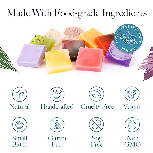 Miniatura 3 de Saavy Naturals Juego de barra de jabón orgánico, forma cuadrada, 10 unidades, 1.2 oz