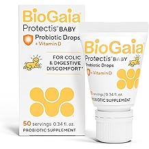 BioGaia Protectis Baby Probiotic Drops | Colic &amp; Gas Relief + Vitamin D | Safe for Newborns | Ease Crying, Fussing, Colic, Gas, Spit-ups &amp; Constipation | No Dairy, Soy &amp; Gluten | 50 Day Supply | 10mL