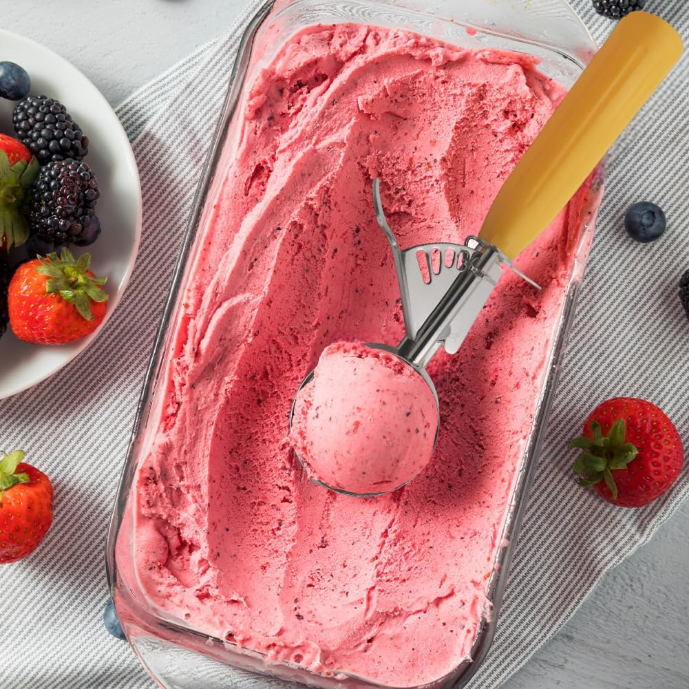 Ice Cream Scoops, 6 Pack Cookie Scoop Set, Stainless Steel Cookie Scoop with Handle for Baking, Cookies, Ice Cream, Cupcakes, Mashed Potatoes (Multi Size)