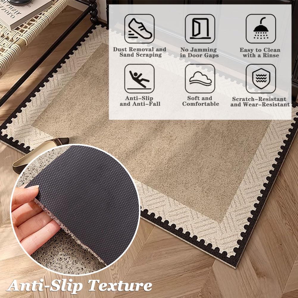 Odot Zerbino Antiscivolo Stile Retrò – Tappeto Luffa In PVC Per Esterno E Interno, Misura 60x90 Cm, Fondo In Gomma, Lavabile