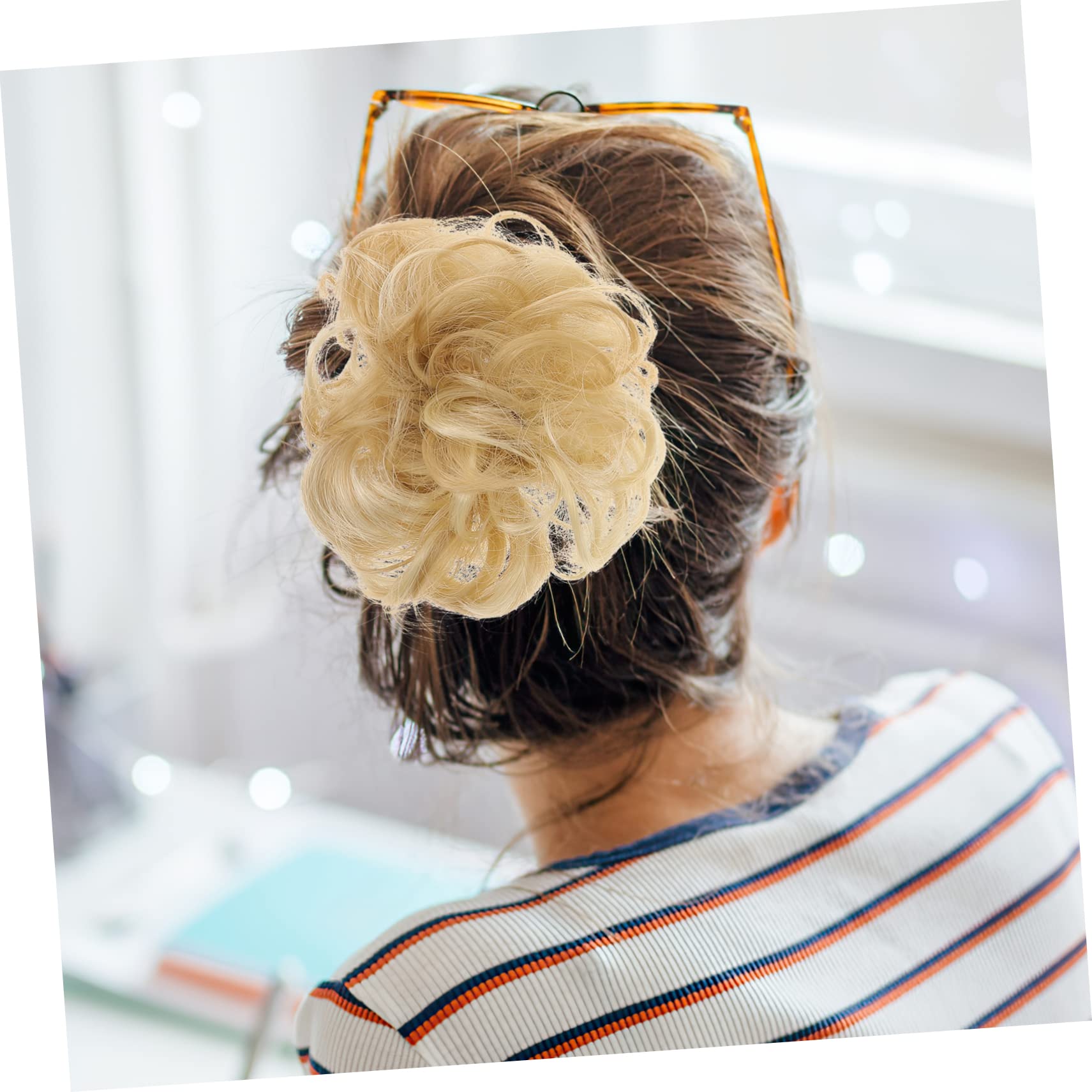 Amazon.com : LALAFINA 8pcs Curly Messy Bun Hair Piece 