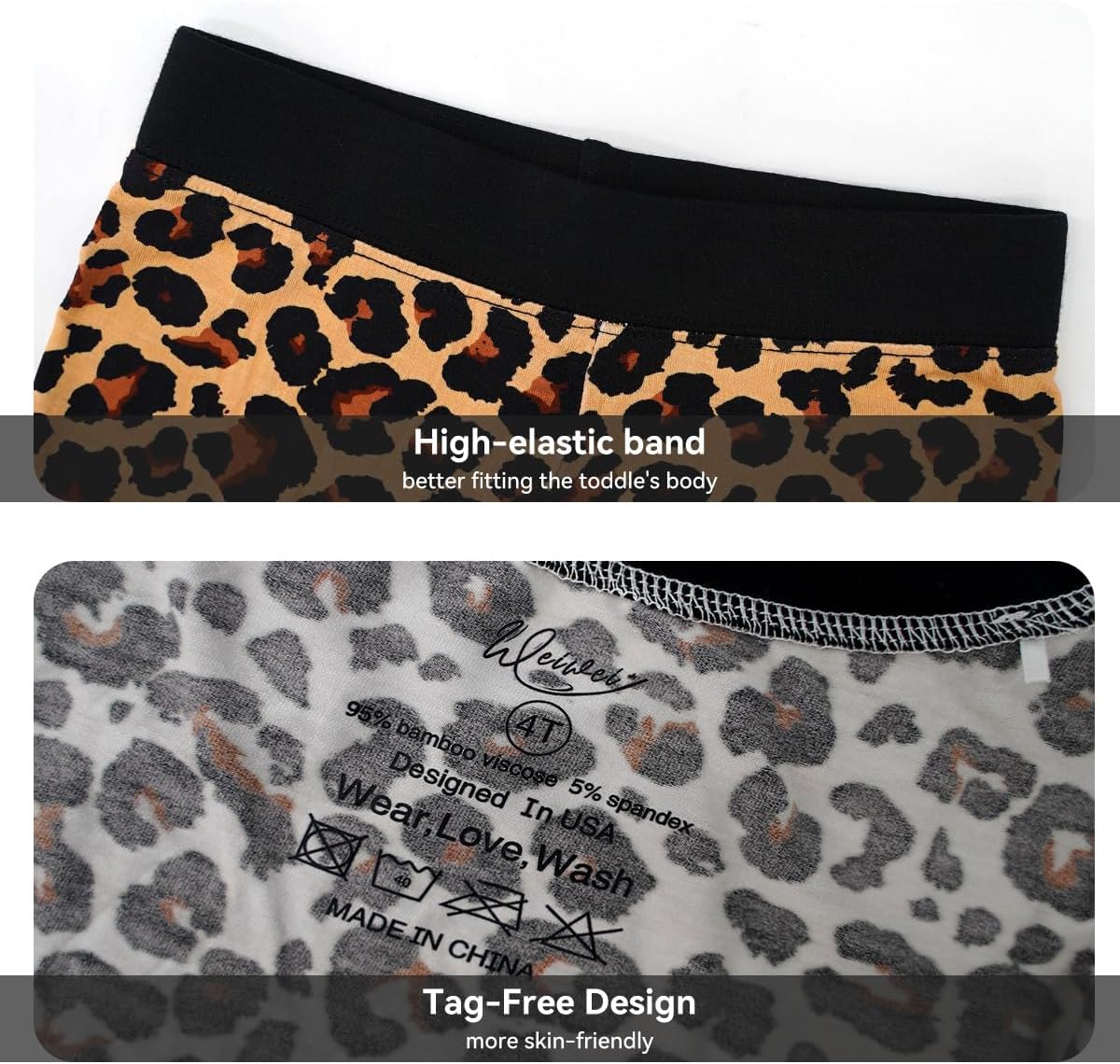 Weiwei Pajama Set for Boys & Girls Set of 2, Viscose Made from Bamboo Toddler Pajamas for Kids, Long-Sleeve Sleepwear 2pcs - Image 6