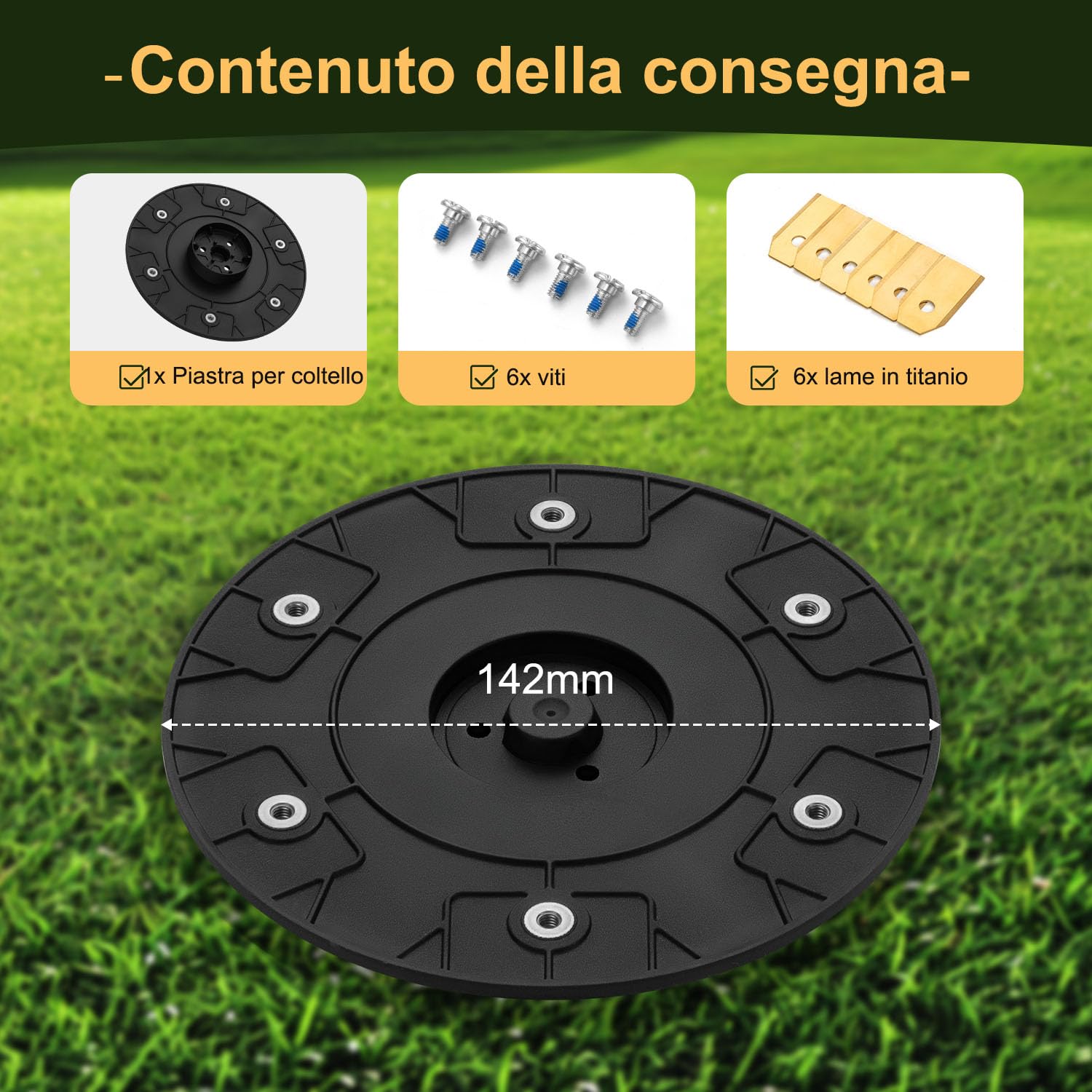 【Taglio Più Efficiente】 Dischi Lama + 6 Pezzi Compatibili con Gardena Sileno City 400 600 / McCulloch ROB S400 S500 S600 S800, Disco Lama per Robot Tagliaerba