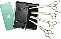 Vista 1 de Tijeras de aseo para perros y gatos, tijeras para mascotas para abrigos gruesos y cabello enmarañado, tijeras de acero inoxidable curvadas más