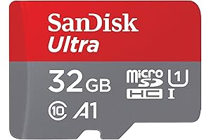 SanDisk Ultra 32GB microSDHC UHS-I Card with Adapter - 98MB/s U1 A1
