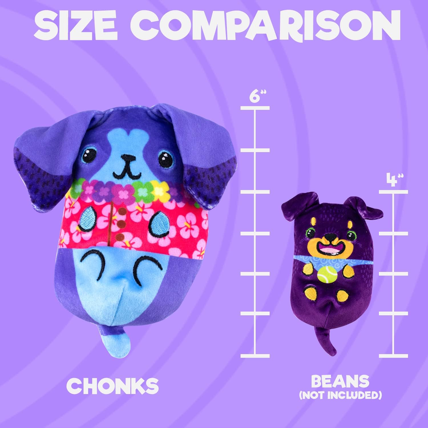 Dogs vs Squirls - Steve - Chonk - 6" Amazon Exclusive Super-Soft & Bean-Filled Plushies! Collect These as Stocking Stuffers, Fidget Toys, or Sensory Toys - Great for Kids, Boys, & Girls!