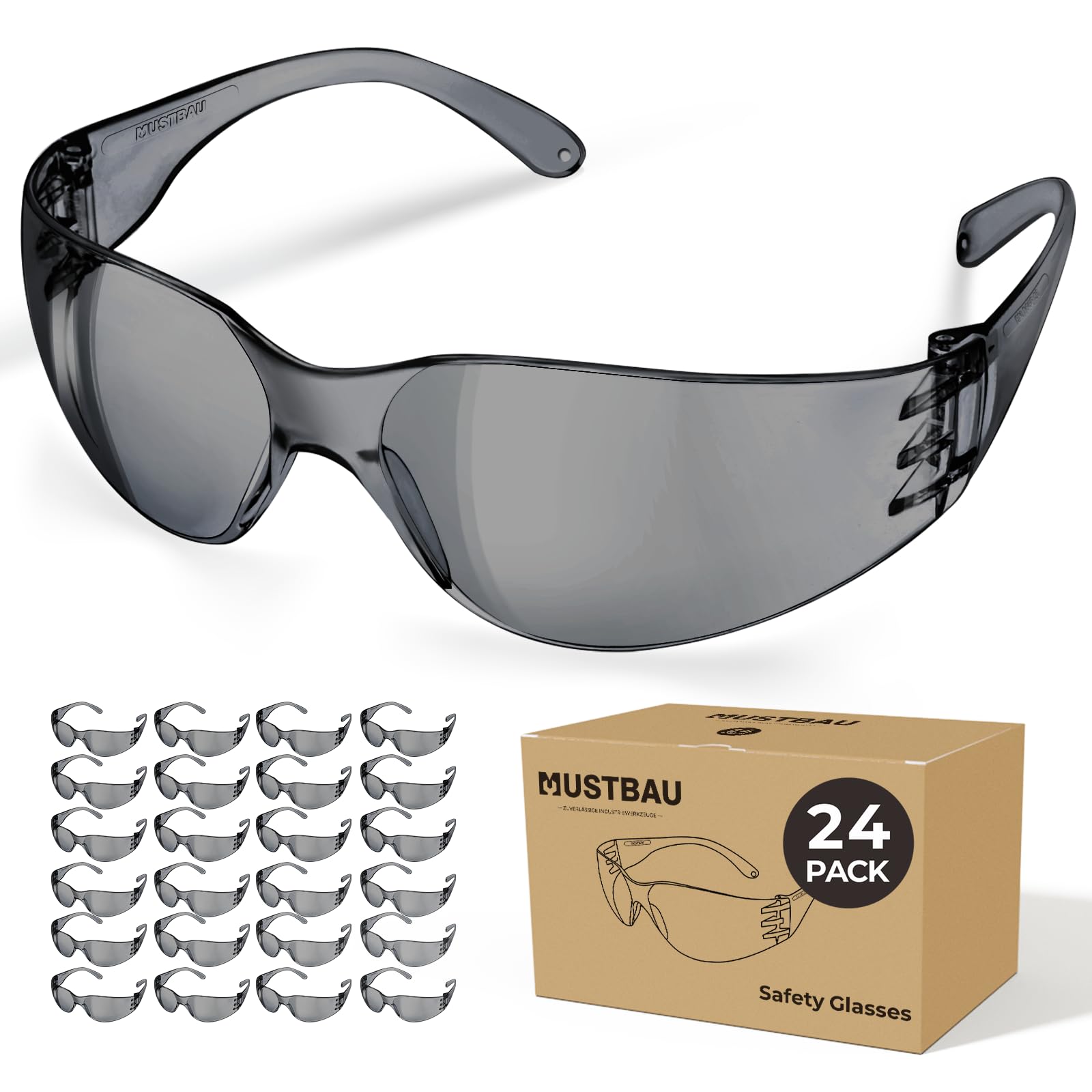 SchutzBrille Transparent 6pcs,ANSI,AUS,CE,UV380-Zertifizierung, Augenschutzbrille Sicherheitsbrille Laborbrille