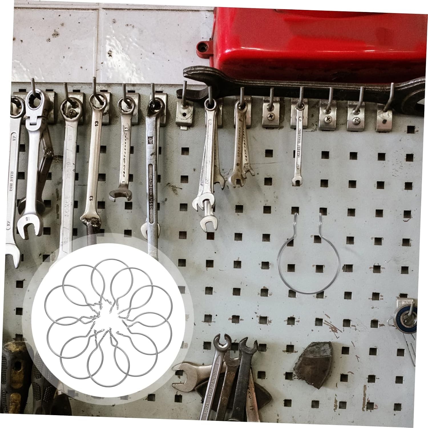LIFKOME 10pcs Pegboard Hooks for Hanging Heavy Duty Tools Wire Hangers for Office Wall