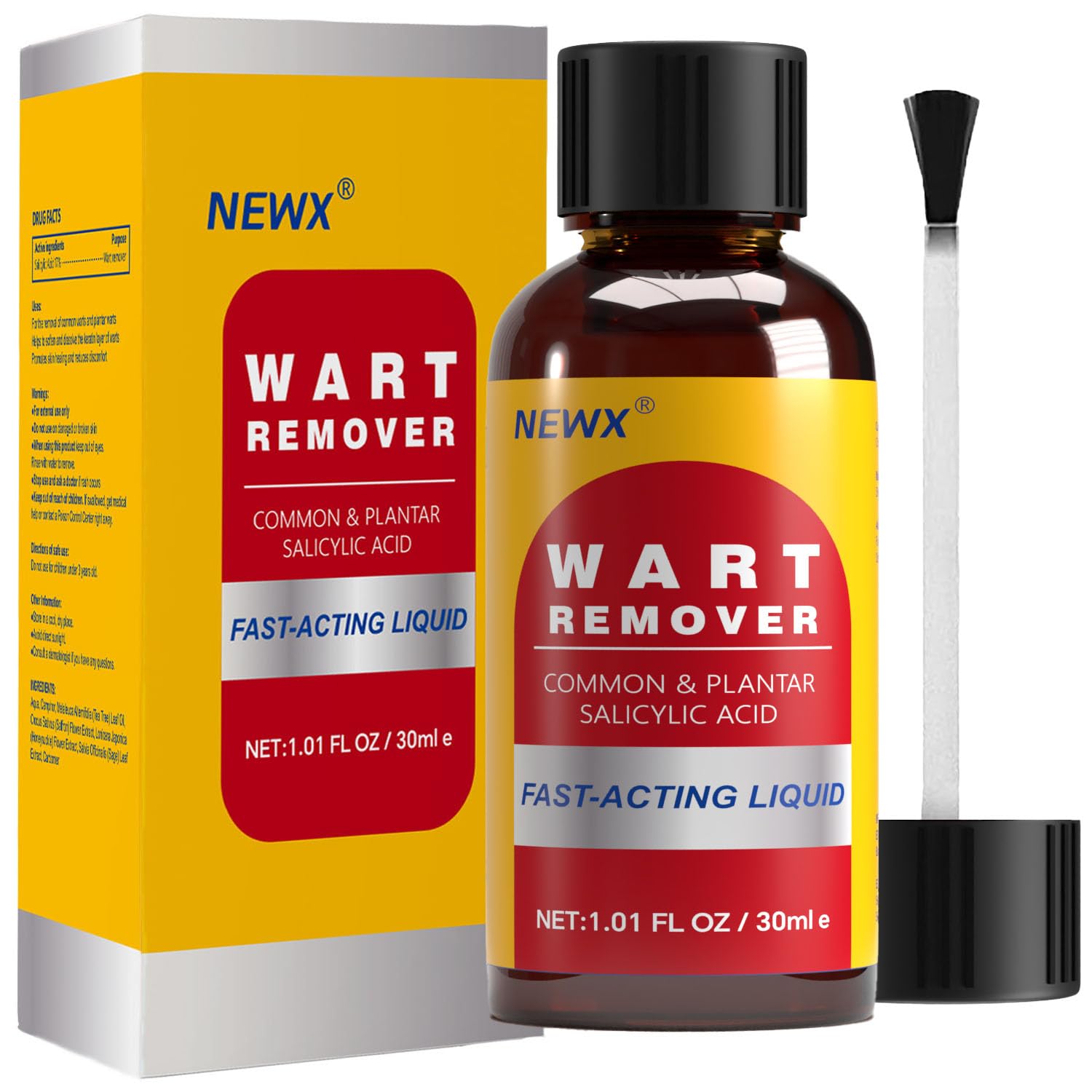 Fast Acting Gel Wart Remover Freeze Off - Fast-Acting Wart Freeze Off - Wart Removal for Plantar Wart, Genital Wart, H Warts, Common Wart, Flat Wart, Corn, Warts, Plantar Wart Remover for Feet-N005