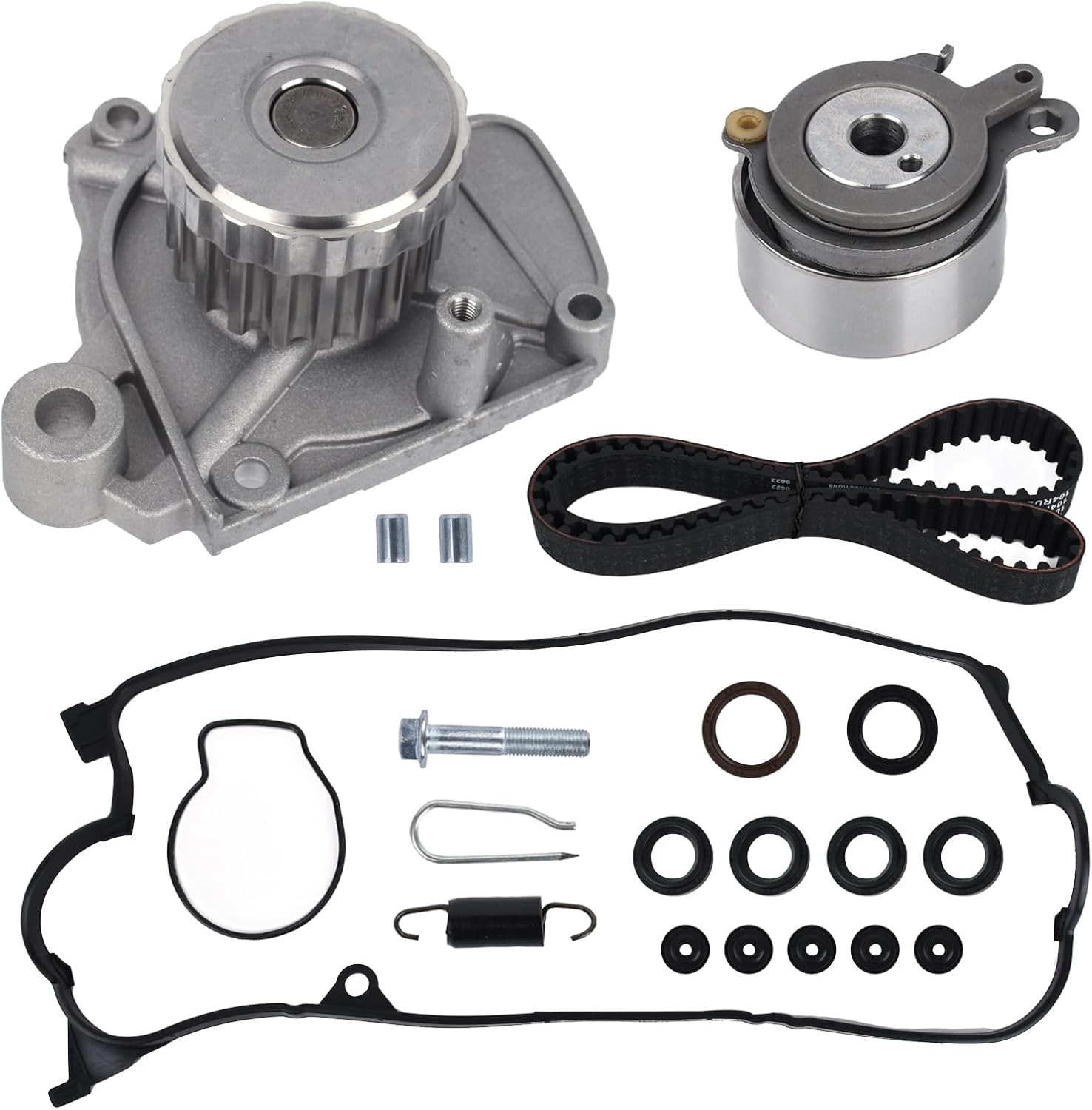 Autoround Timing Belt Kit with Water Pump Fit for 2001-2005 Honda Civic HX/DX/EX/GX/LX 1.7L L4 SOHC, 2001-2005 Acura EL, Replace# TCK312 TBK312 TB312K1