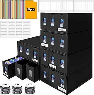 10800+ Card Storage Box with Dividers and Labels for TCG, PTCG, MTG