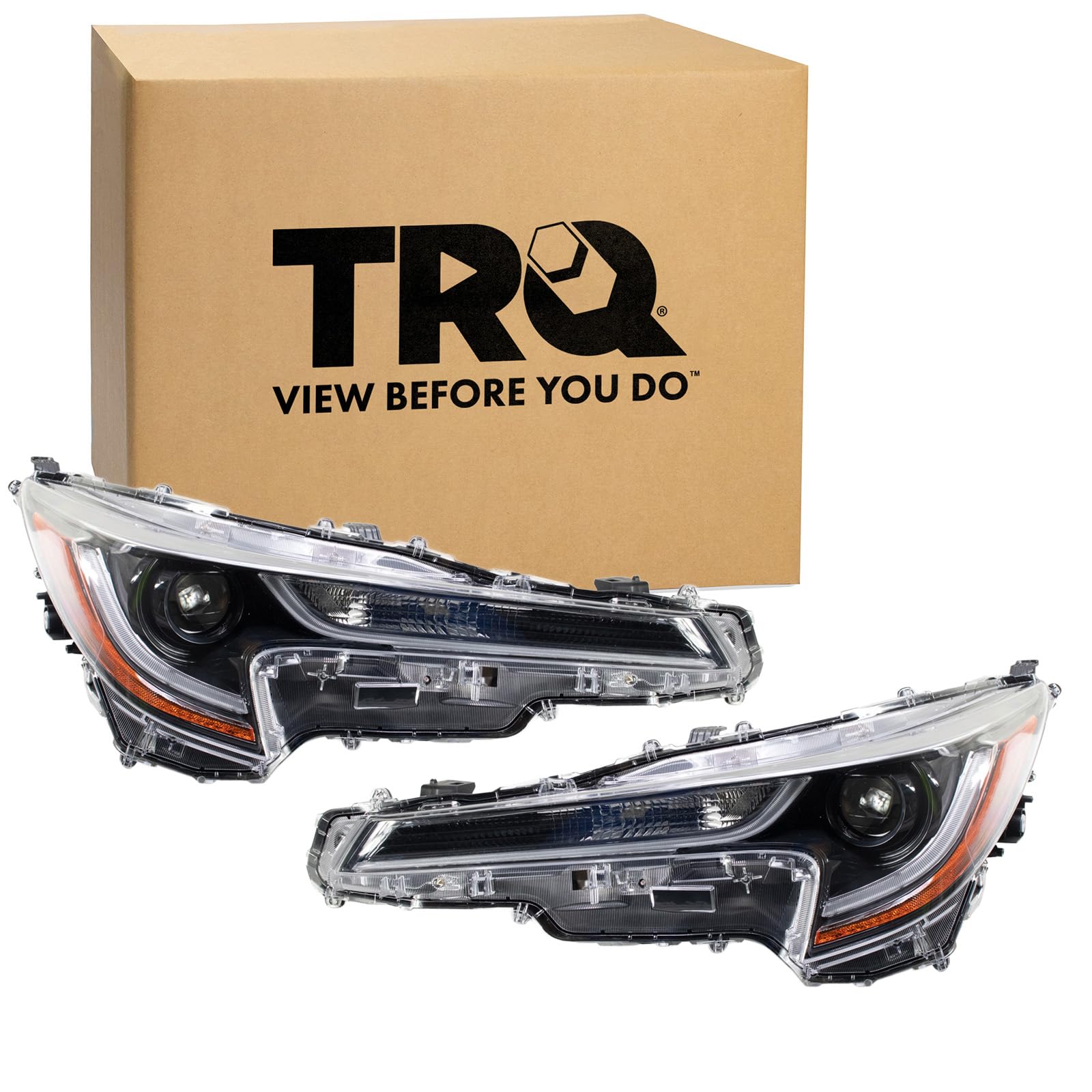 Amazon.com: TRQ 2 Piece Headlight Assembly Set Driver