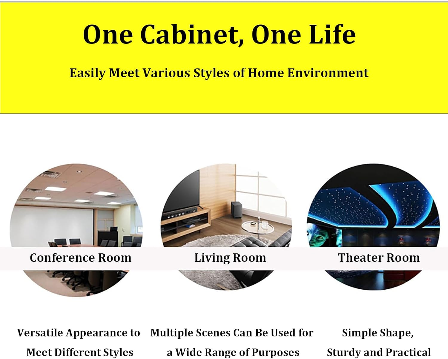 Movable Media Storage Cabinet,Audio Video Media Stand Cabinets,AV Stereo Cabinet Audio Rack with Adjustable Shelves, TV Stand with Glass Door(56x57x83cm/22x22.4x32.6in, Brown)